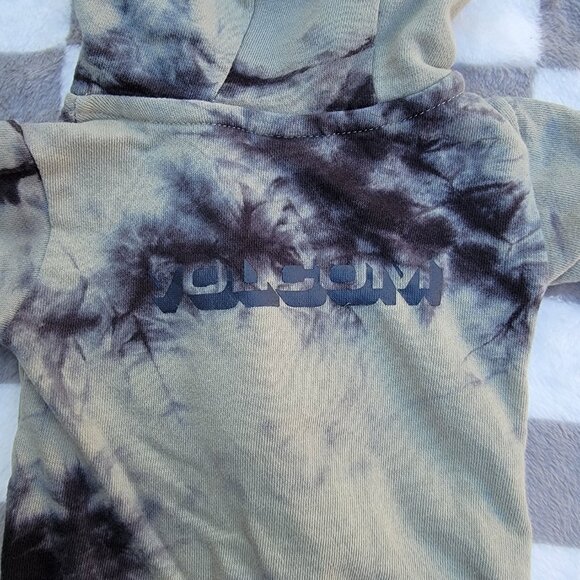 Volcom Green Tie Dye Hooded Zip Sweater Romper Size 3-6m - Picture 3 of 6